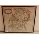 After Robert Morden, hand coloured engraved map of Westmorland (37.5cm x 43cm) F&G