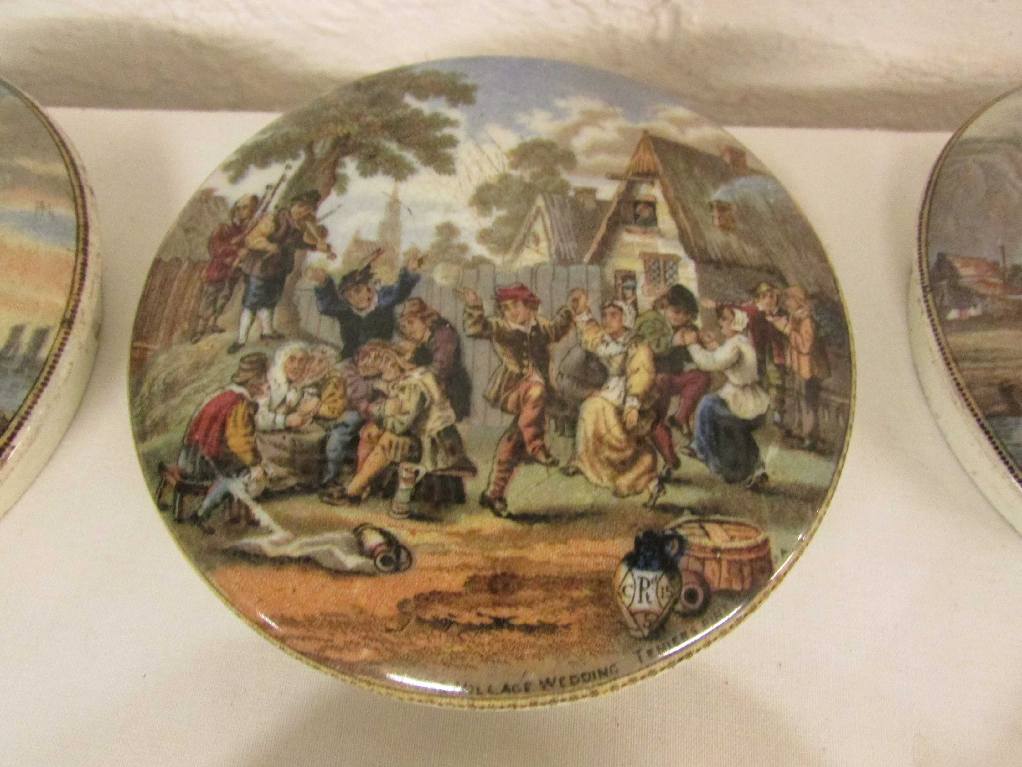 Twelve Pratt pot lids - 'I See You My Boy', 'The Best Card', horse racing, 'Fording the Stream', ' - Image 3 of 5