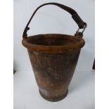 An 18th century leather water bucket