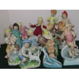 Set of twelve Royal Worcester 'Months of the Year' figures, modelled by F G Doughty, manufacturer'