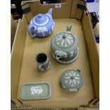 A collection of Wedgwood jasper ware to