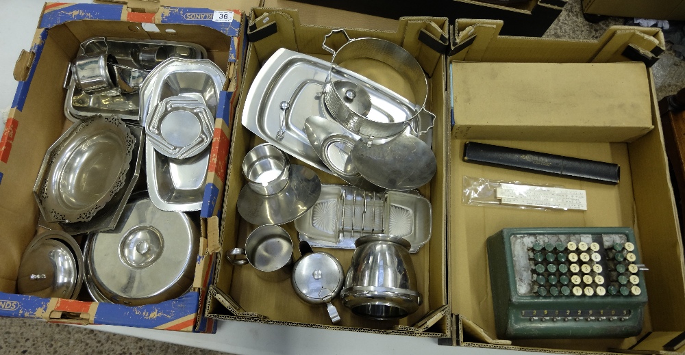 A collection of Stainless steel items to