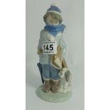 Lladro Figure of a Girl with a Puppy