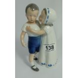 Royal Copenhagen figure of two children,