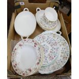 A collection of dinnerware to include Mi
