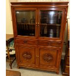 quality Chinese carved  Walnut 4 door ca
