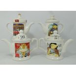 4 Wade collectable Teapots  (4)