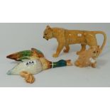 Beswick Lioness 1507, Begging Cat and Du