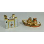 Royal Crown Derby paperweights Tugboat a