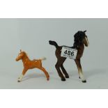 Beswick Palomino Foal 996 and Comical br