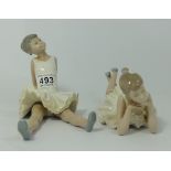 Nao figures Girl Ballerinas , seated and