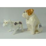 Beswick large seated Bulldog and Spode B