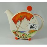 Wedgwood Clarice Cliff Teapot in the Ora