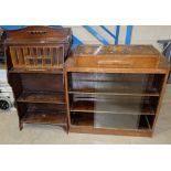 1930s Oak students desk and 2 door oak b