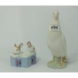 Nao figures of Dove and pair easter Bunn