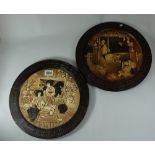 Bretby Art Pottery pair wall plaques dec