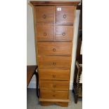 modern teak wood 9 draw tall chest of dr