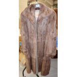 Coney full length fur coat approx size 1