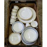 A collection of part dinner ware to include Waterford Carina Gold and Royal Doulton Eastbrook  (42)