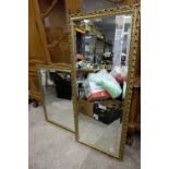 Gilt framed long hall mirror 127 x 53cm