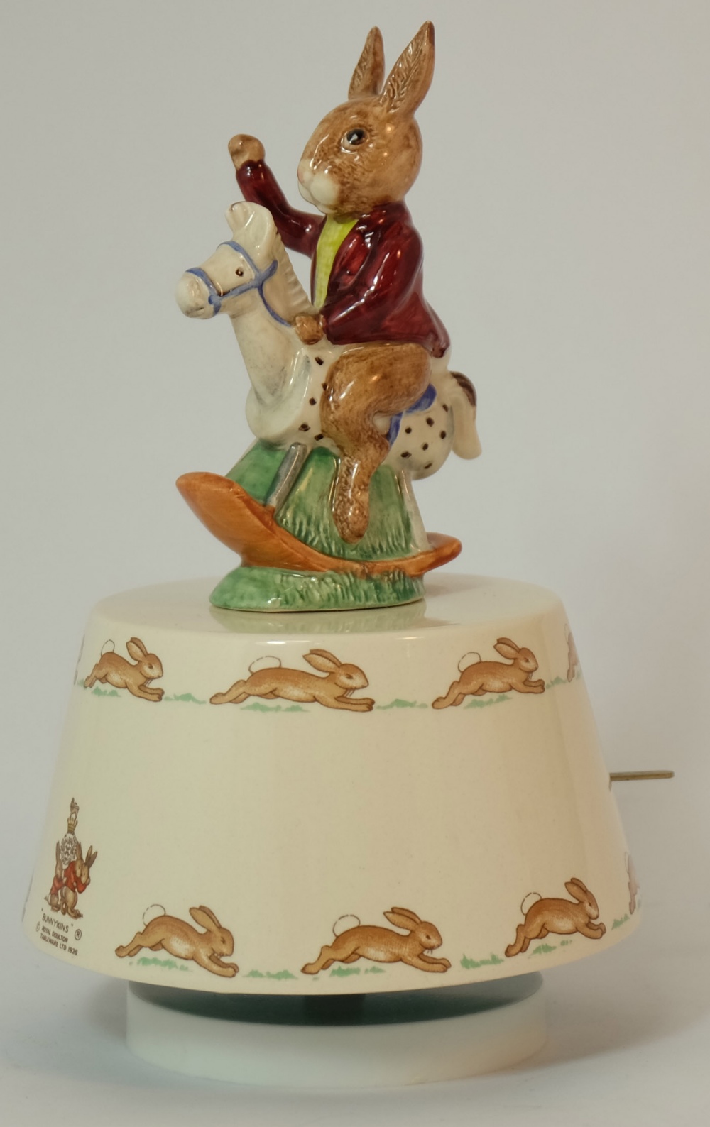 Royal Doulton musical figure Tally Ho playing Rock A Bye Baby