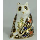 Royal Crown Derby paperweight Imperial Panda, limited edition with gold stopper, boxed