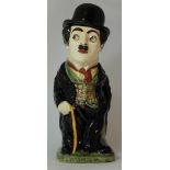 Royal Doulton Toby Jug Charlie Chaplin with detachable hat, height 28cm  (hat restored)