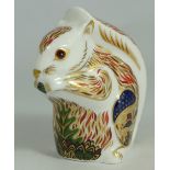 Royal Crown Derby paperweight Stoney Middleton Squirel, limited edition for Sinclairs, boxed with