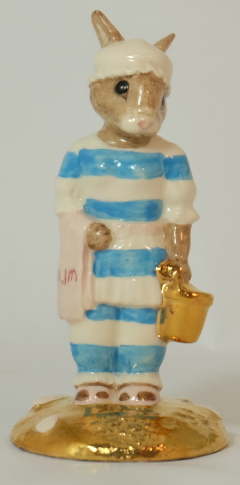 Royal Doulton Bunnykins figure Mother, gold highlights with Not for Re-sale backstamp