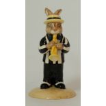 Royal Doulton Bunnkins Jaz Band figure Trumpet Player DB210-A2, limited edition of 100 Black and