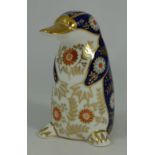 Royal Crown Derby paperweight Platypus, gold stopper, boxed