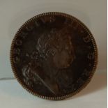 George III bronze half penny dated 1790 in extremely fine condition