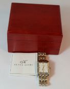 Klaus Kobec two tone stainless steel gents quartz wristwatch in original box
