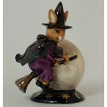 Royal Doulton prototype Bunnykins figure Trick Or Treat in purple colour way with gold stars ,with