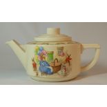 Royal Doulton early Bunnykins large Teapot balloon seller & oranges signed by Barbara Vernon