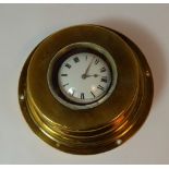 early Brass display case with pocket watch movement inside