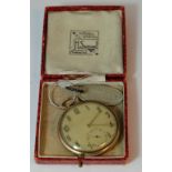 9ct gold open faced pocket watch