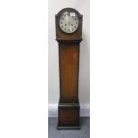 Edwardian oak grandmother clock