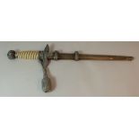 Second world war German Luftwaffe dress dagger , blade by Rich ABR Herder, Solingen, in metal