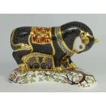 Royal Crown Derby paperweight of a Grecian Bull limited edition comissioned by Connorught house
