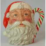 Royal Doulton character jug Santa Claus D6840 with candy cane handle, America Collectors sociecty