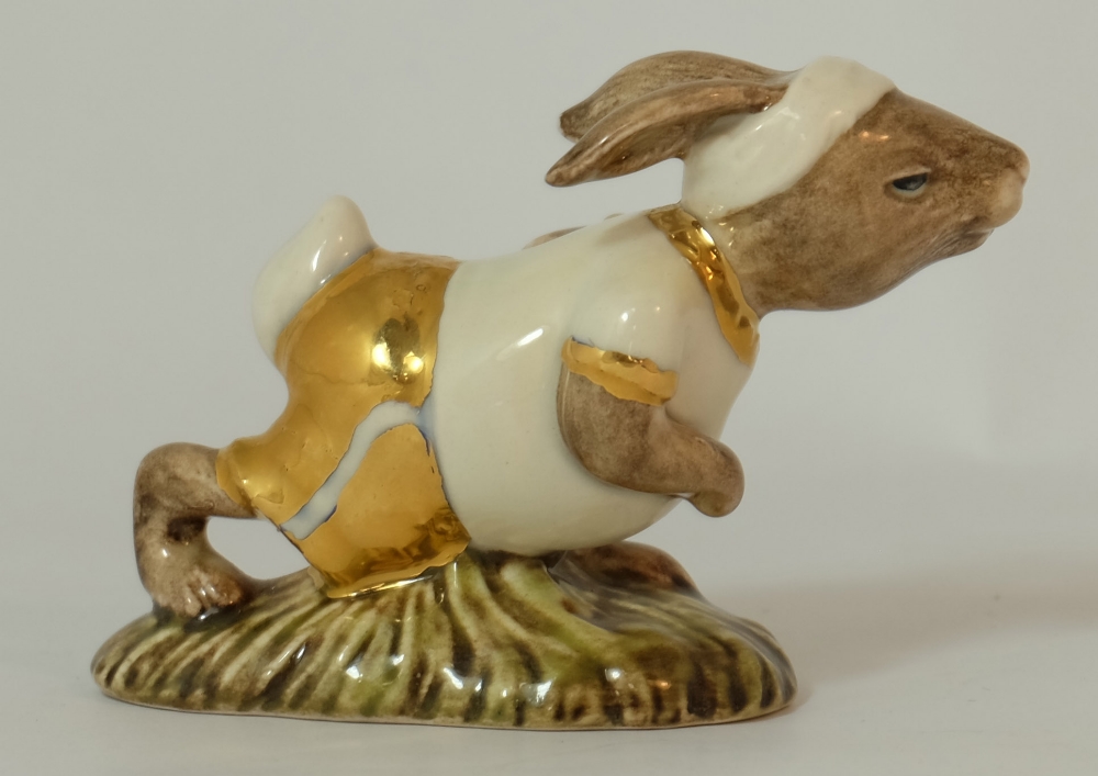 Royal Doulton Bunnykins Jogging figure, gold highlights DB22