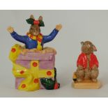 Royal Doulton Bunnykins figures Christmas Surprise DB420 and Little Sleepyhead DB444  (2)