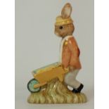 Royal Doulton Bunnykins figure Gardener, gold highlights with Not for Re-sale backstamp