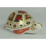 Royal Crown Derby paperweight,Turtle with gold stopper (boxed)