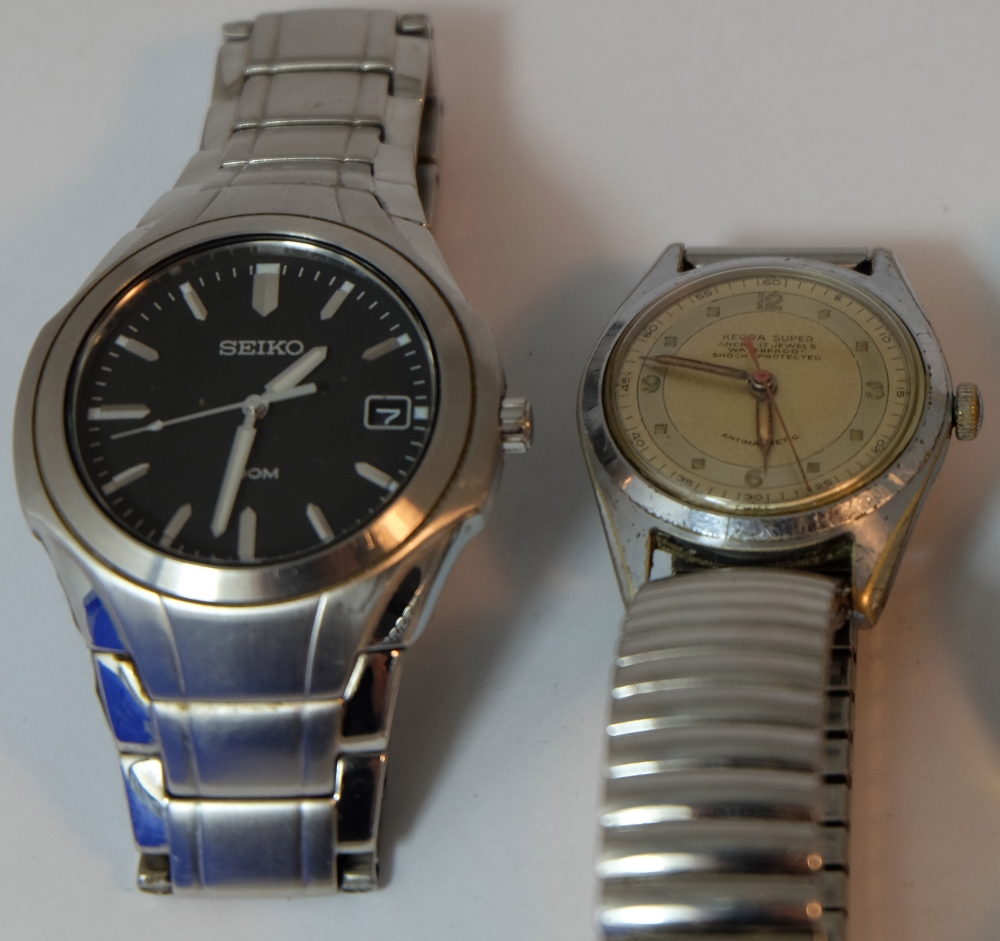 A collection of vintage wristwatches to include Keora Super, Montine ,Baume, Seiko and Avia (5) - Image 2 of 3