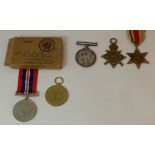 A group of first world war medals awarded to 483 B M BR J Bailey R.A to include 1914-1915 star