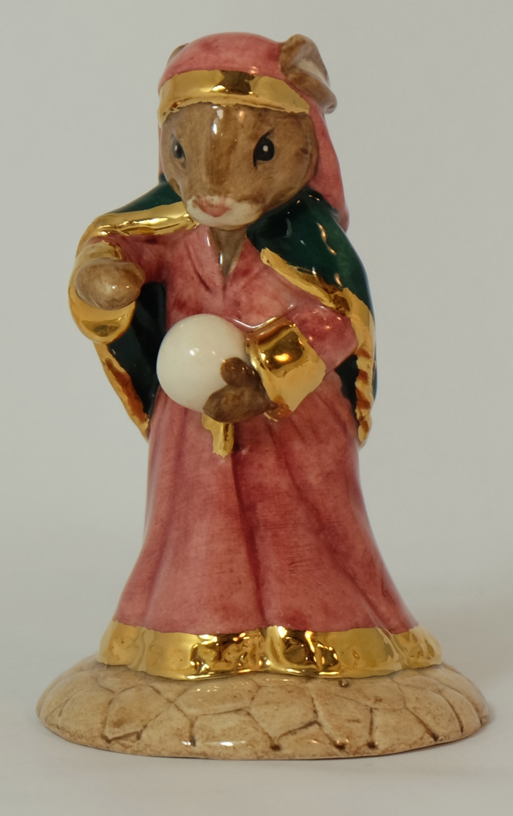Royal Doulton Bunnykins figure Fortune Teller, gold highlights with Not for Re-sale backstamp