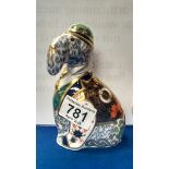 Royal Crown Derby paperweight Irish Blue Kerry Terrier, Limited edition for Sinclairs with gold