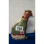 Royal Crown Derby paperweight English Spaniel, Limited edition for Sinclairs with gold stopper,